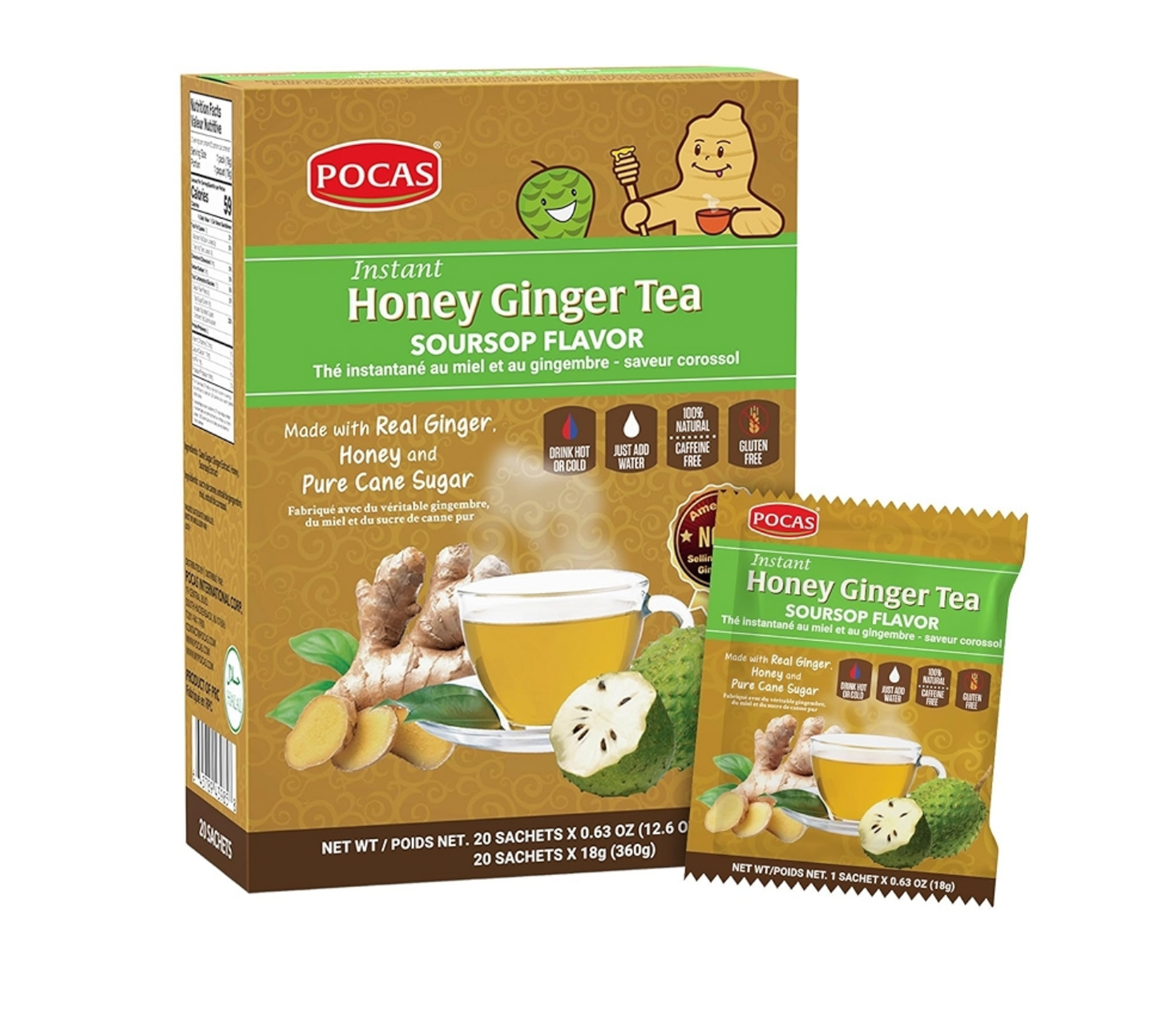 Pocas Honey Ginger Instant Tea.
