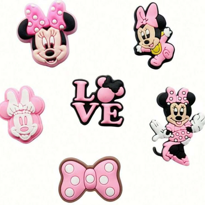 Set de Charms Decorativos Rosados para Crocs y Zuecos.