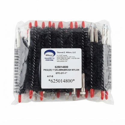 Paquete de 25 cepillos de nailon de 1 pulgada para limpieza de tubos, modelo GTC-211-1.