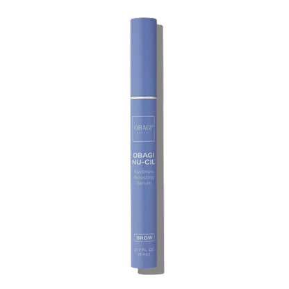 Suero potenciador de cejas en color azul.