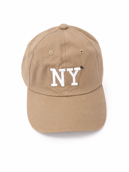Gorra Ajustable Color Caqui con Bordado NY.