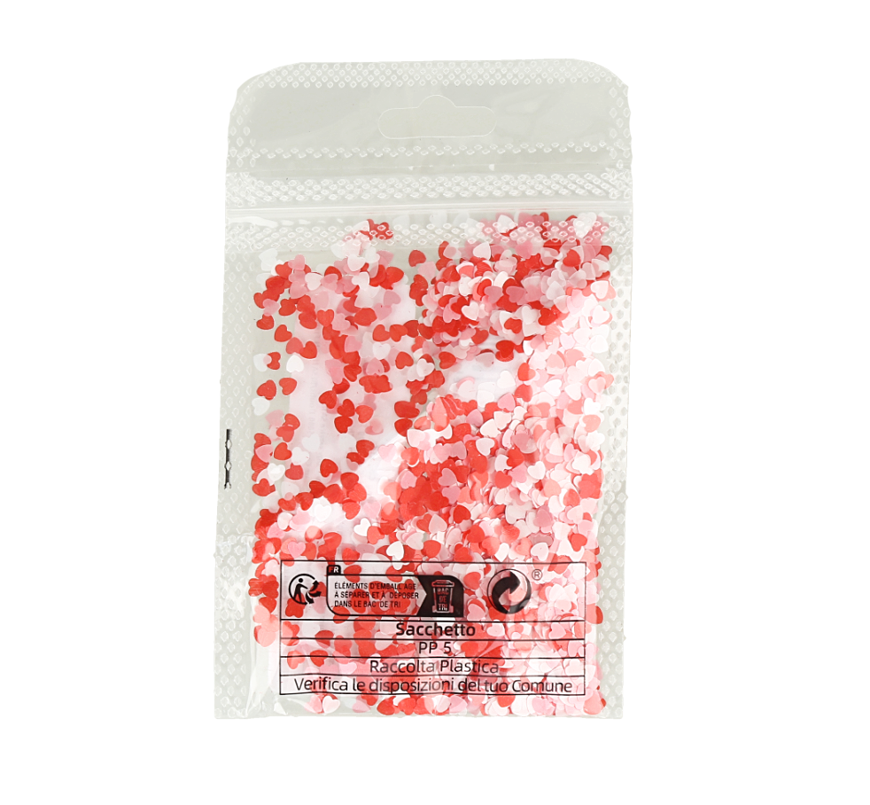 Lentejuelas en forma de corazón para decoración de uñas o manualidades.