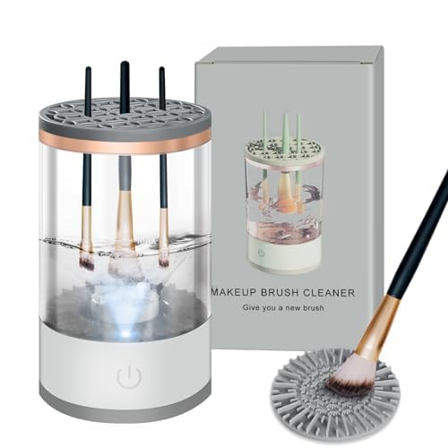 Limpiador eléctrico de brochas de maquillaje inalámbrico.