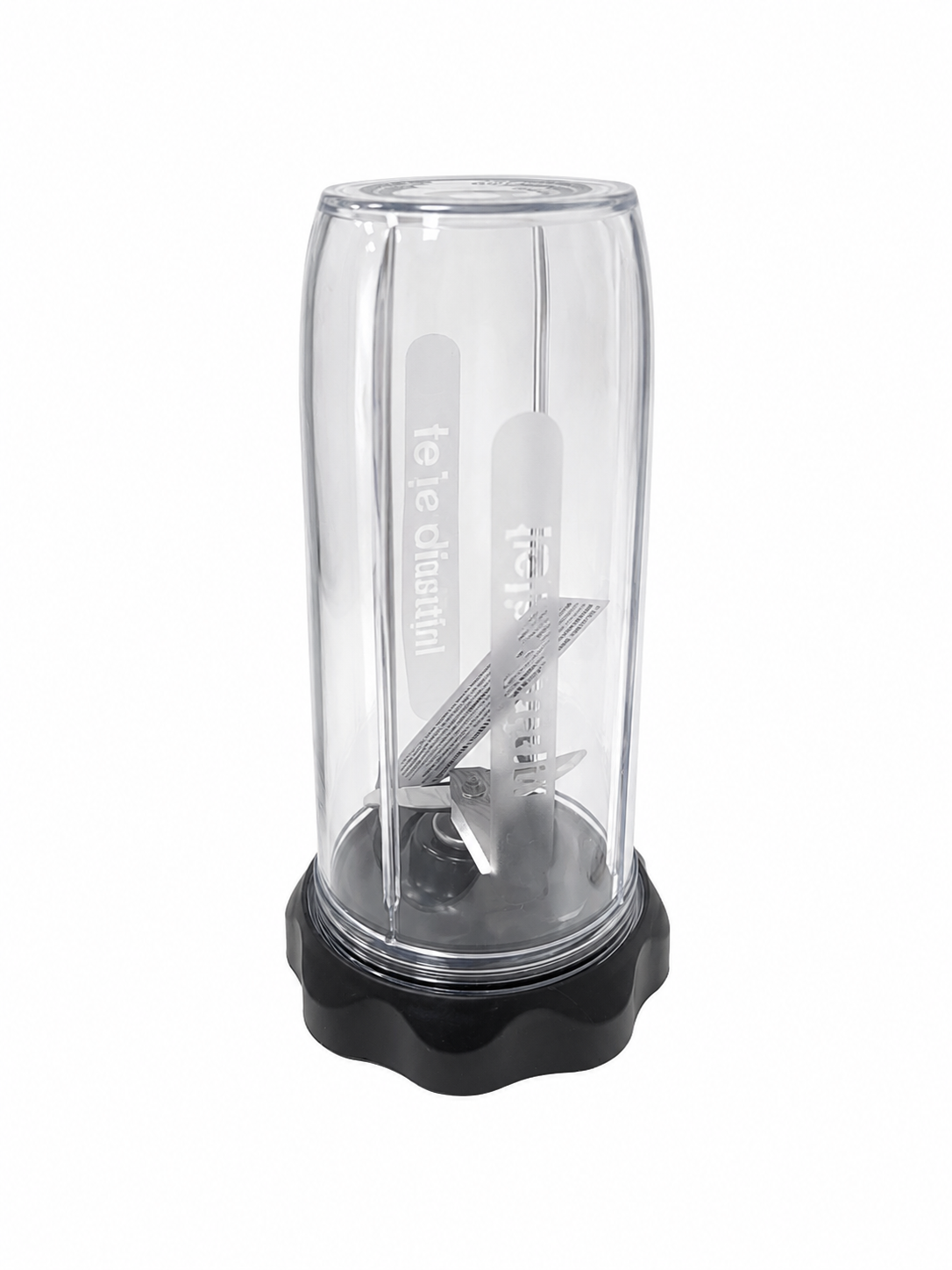 Vaso Licuadora Portátil con Recipiente Transparente y Cuchillas Integradas.