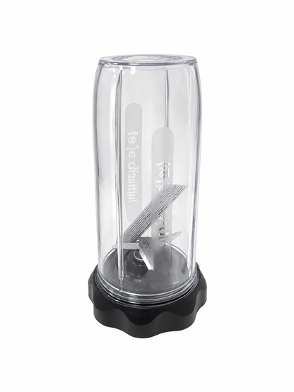 Vaso Licuadora Portátil con Recipiente Transparente y Cuchillas Integradas.