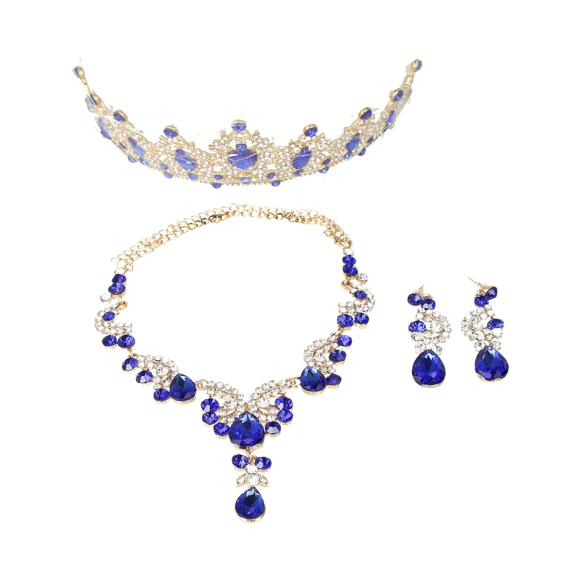 set joyeria tiara, mas pendientes y collar,