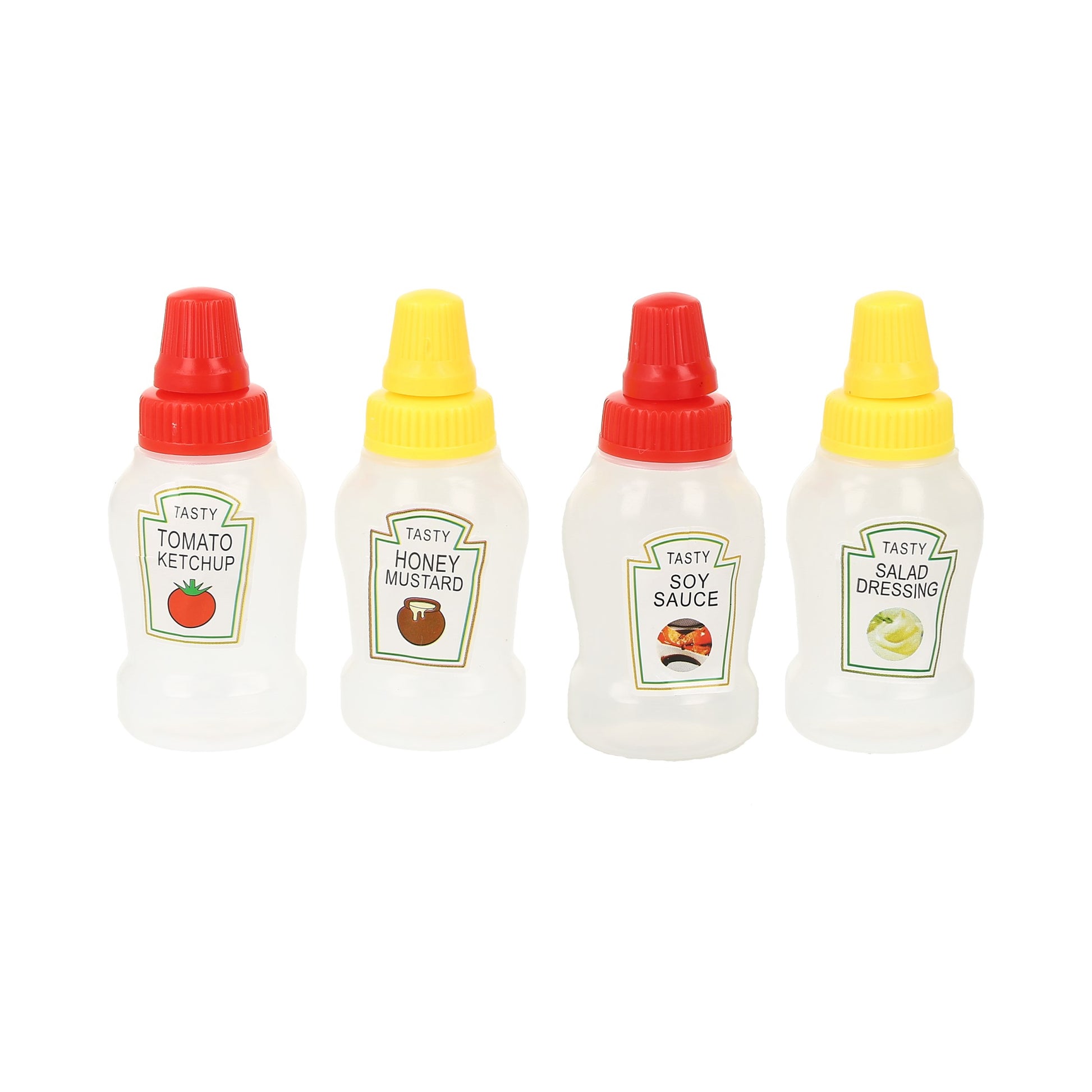 MIni botellas exprimibles de condimentos o pegamentos,