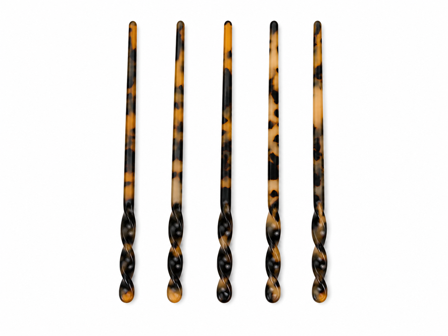 Set de Palillos Decorativos para Cabello Estilo Carey.