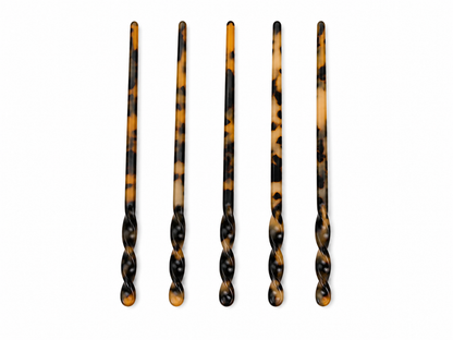 Set de Palillos Decorativos para Cabello Estilo Carey.