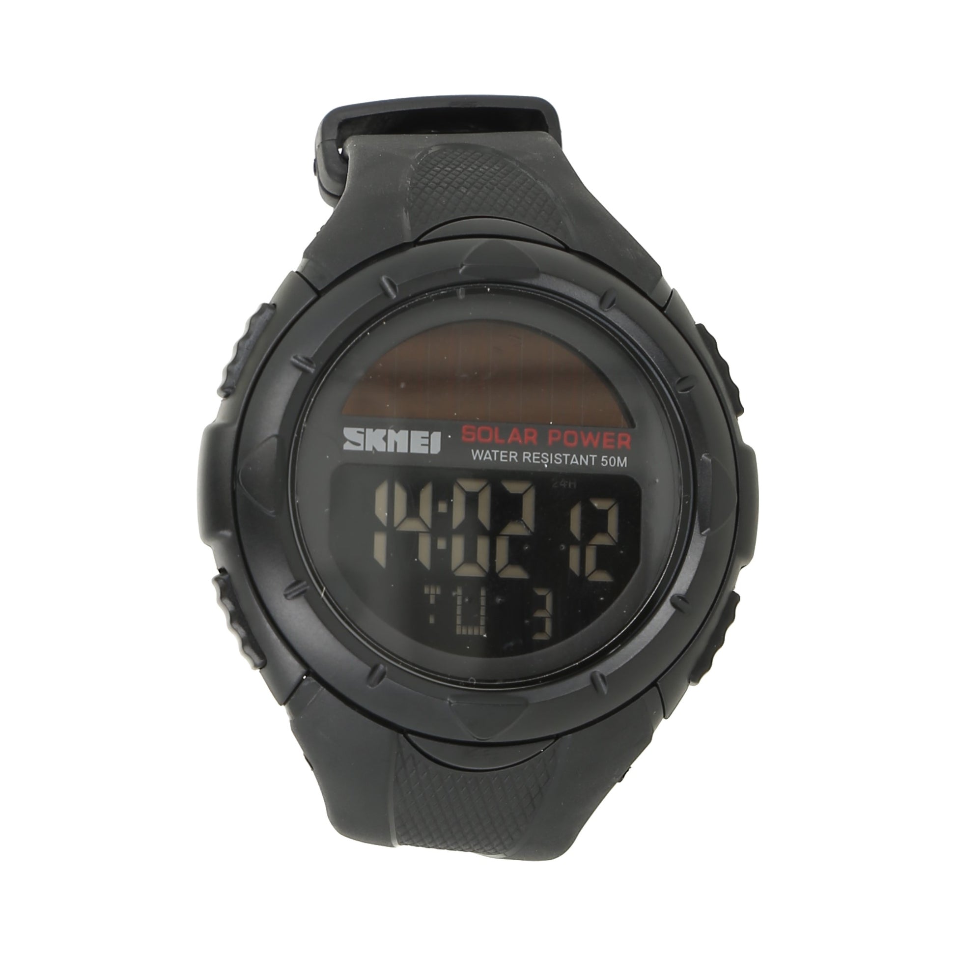 Reloj Deportivo Digital de energía Solar, Color Negro, Negro, Casual