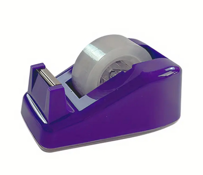 Dispensador de cinta adhesiva para escritorio, morado.