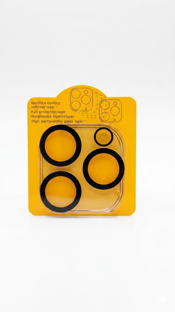 Pack de 3 protector de lente de cámara de vidrio templado para iPhone.
