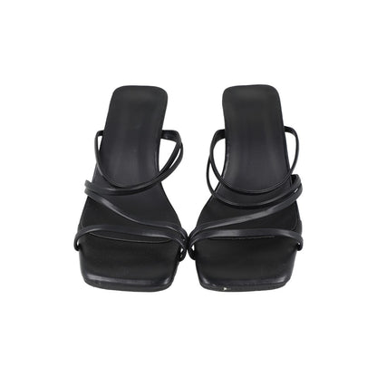 Zapatos bajitos con tacones, negros, size 41