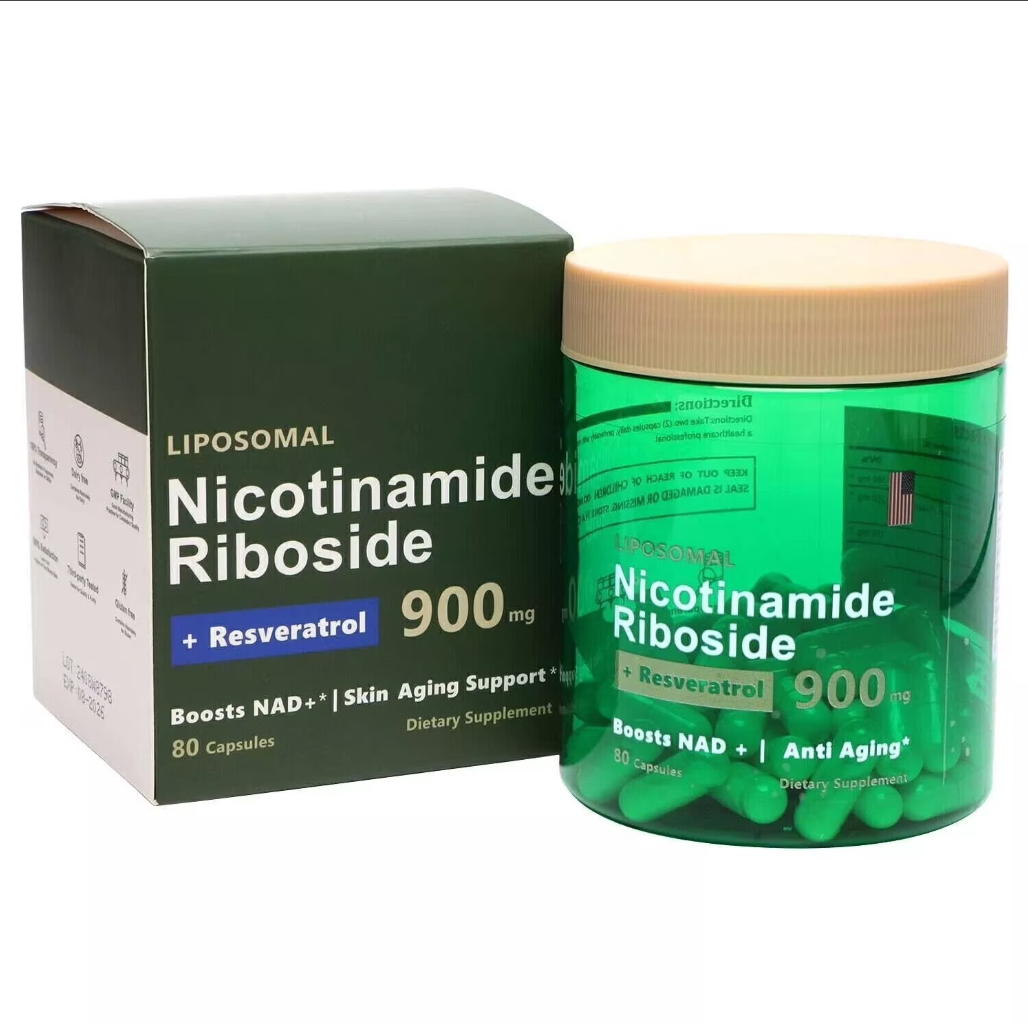 Suplemento que contiene Nicotinamida Ribósido Liposomal junto con Resveratrol.