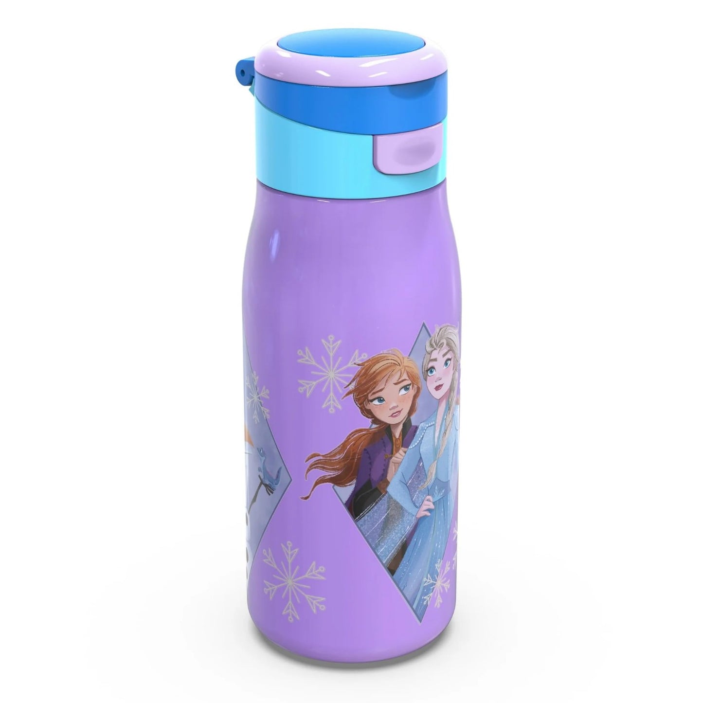 Botella Infantil Reutilizable con Diseño de Princesas y Tapa de Seguridad Antiderrame.