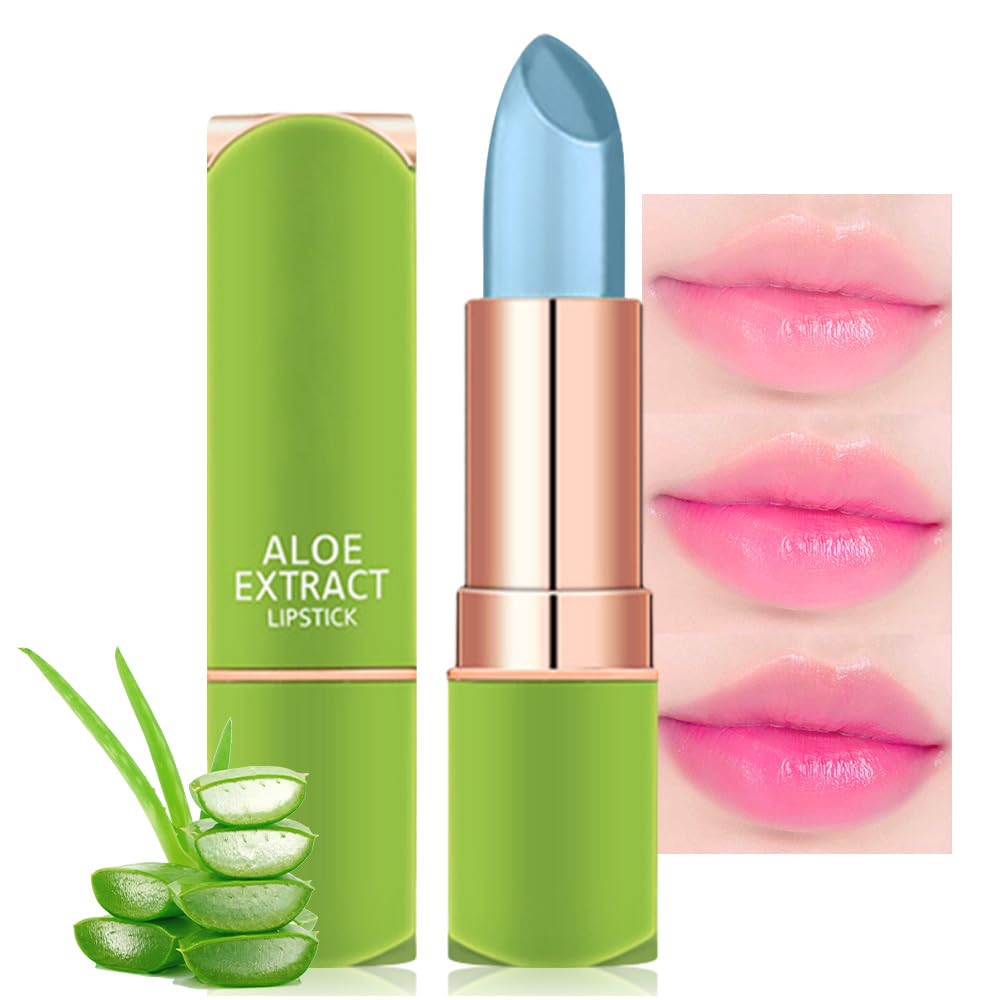 Bálsamo labial hidratante de aloe vera que cambia de color según la temperatura y el pH de los labios