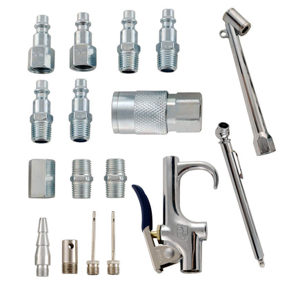 Kit de accesorios para compresor de aire de 17 piezas..