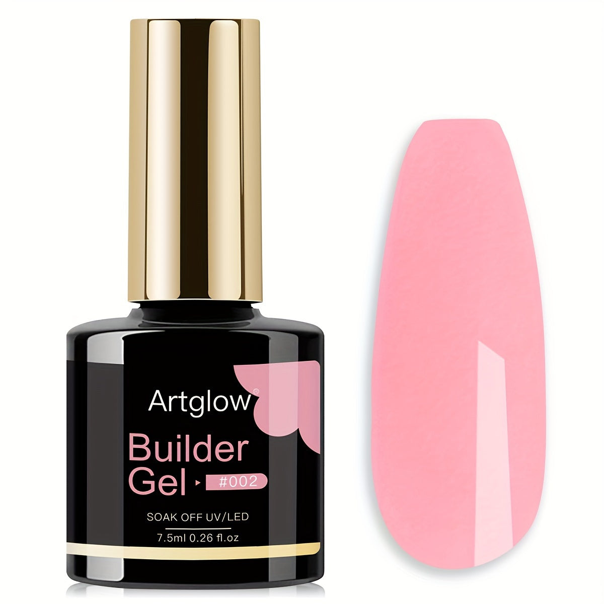 Gel constructor builder gel en el tono rosa #002.