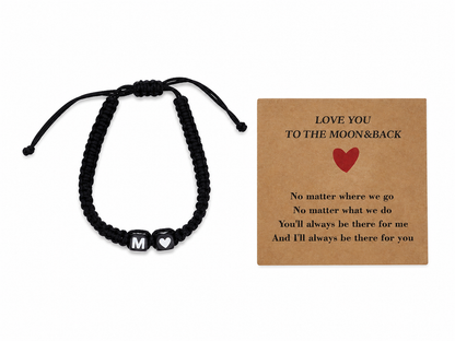 Pulsera Ajustable Tejida con Tarjeta de Mensaje Inspirador.