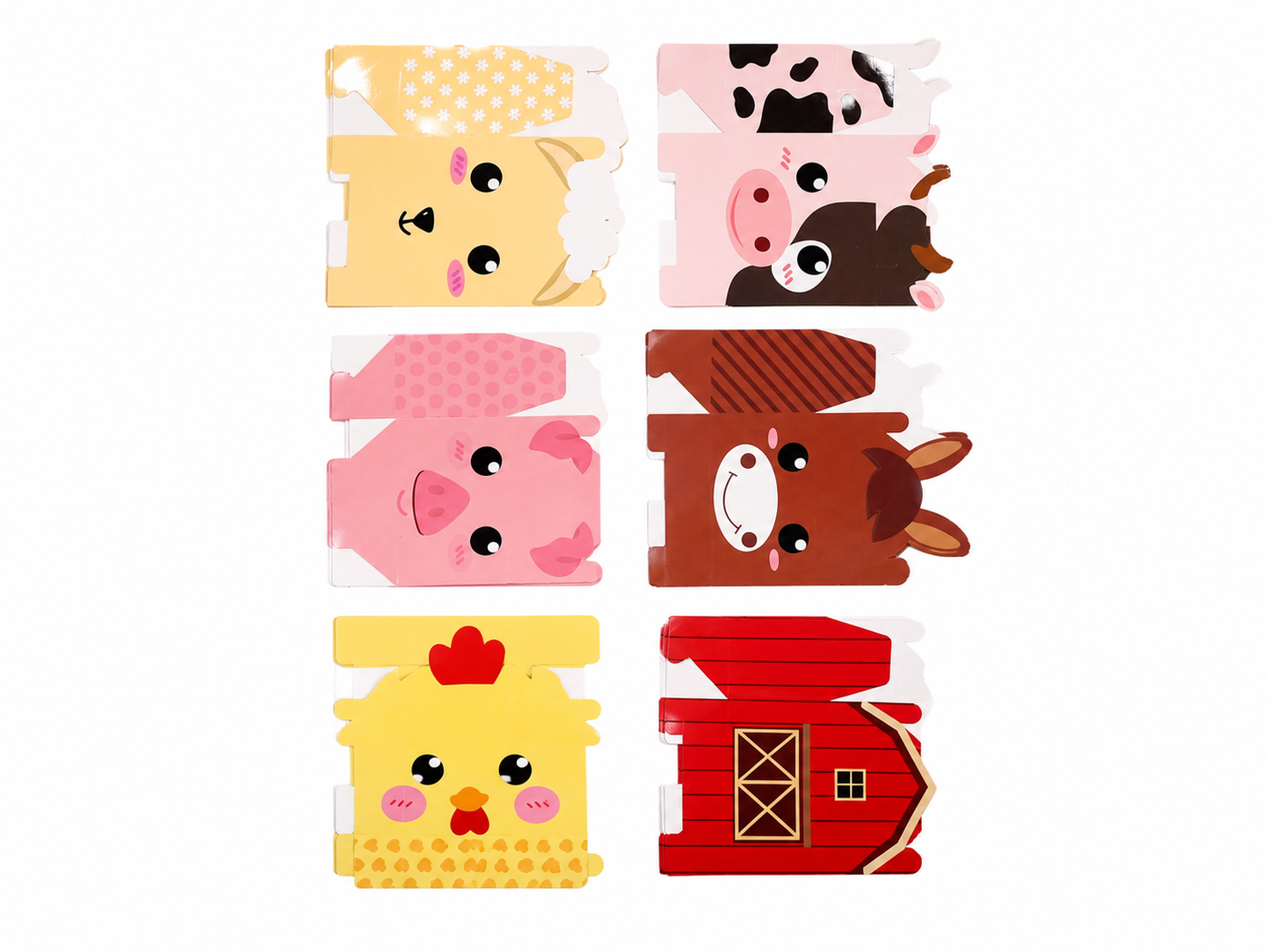 Cajas Sorpresa de Animales de Granja para Dulces y Regalos Infantiles.