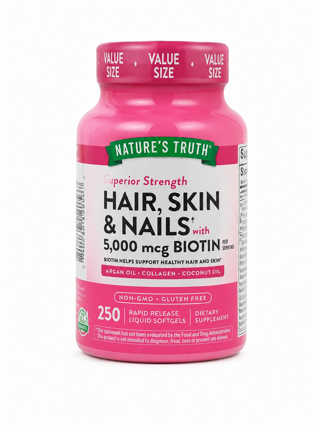 Nature's Truth Cabello, Piel y Uñas con Biotina 5,000 mcg, 250 cápsulas blandas.