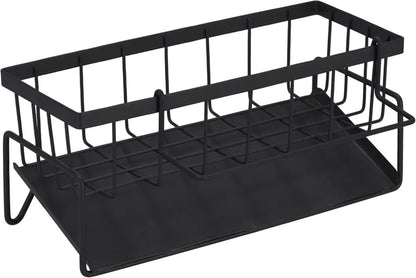 Organizador de Fregadero Metálico para Esponjas y Accesorios de Cocina Color Negro.
