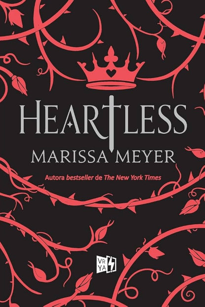 Libro "Heartless" de Marissa Meyer, edición en español con portada ilustrada.