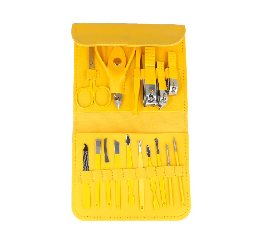 Juego de manicura profesional color amarillo
