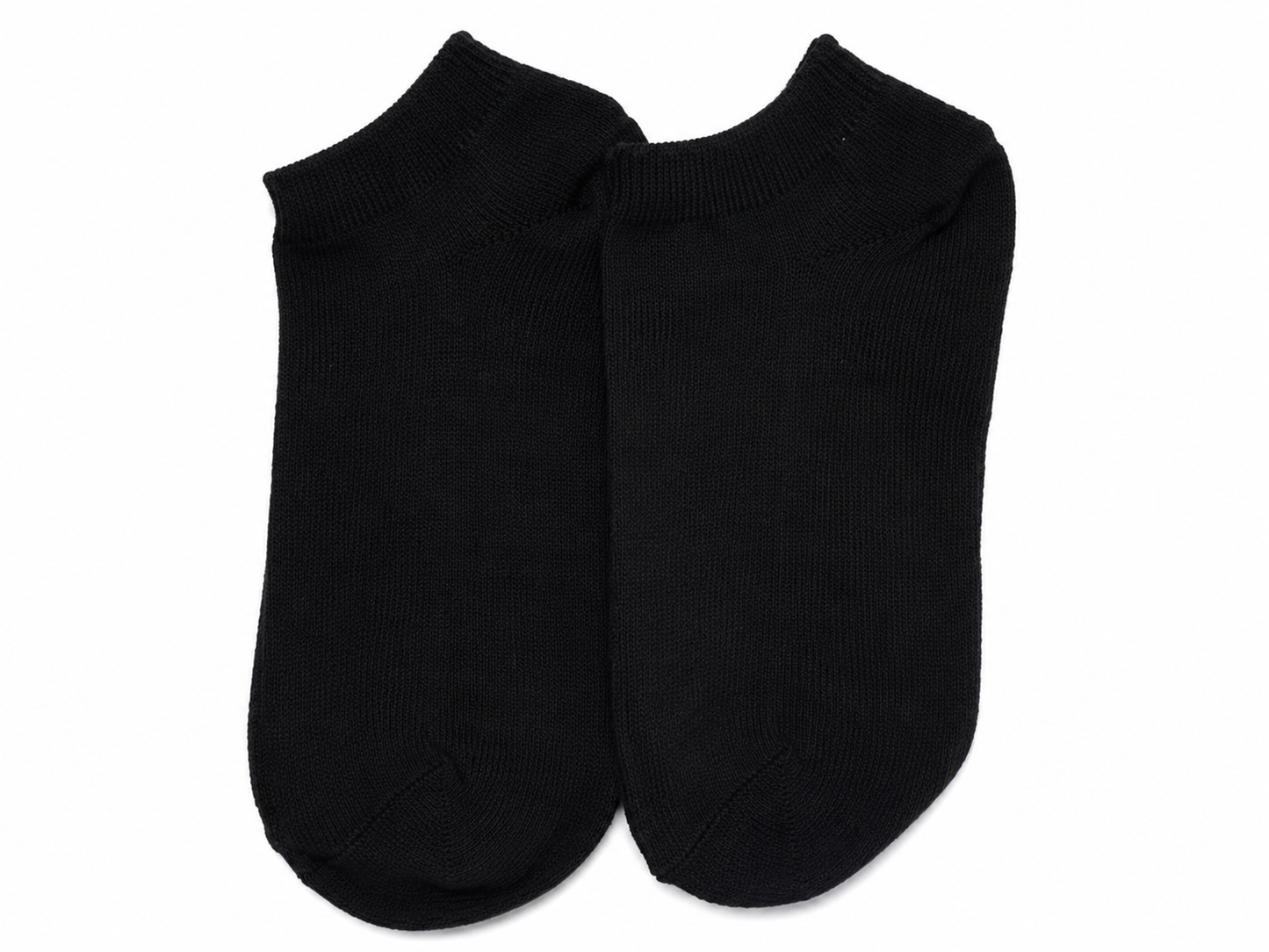Calcetines Tobilleros Negros de Corte Bajo, Par.
