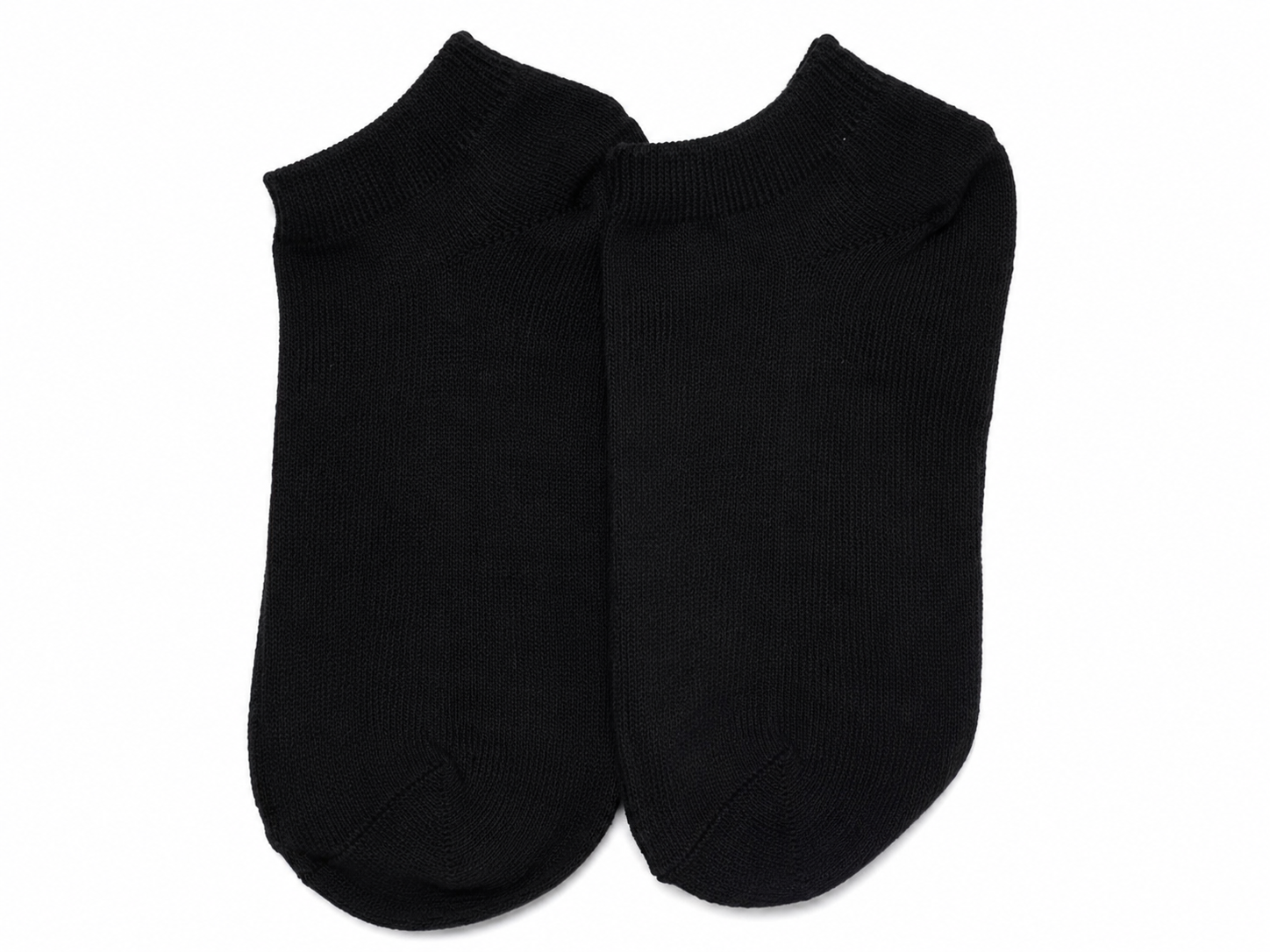 Calcetines Tobilleros Negros de Corte Bajo, Par.