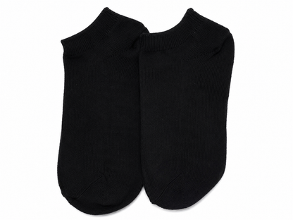 Calcetines Tobilleros Negros de Corte Bajo, Par.