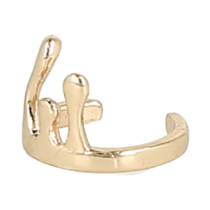 brazalete de oreja con un distintivo diseño de "goteo" o "líquido".