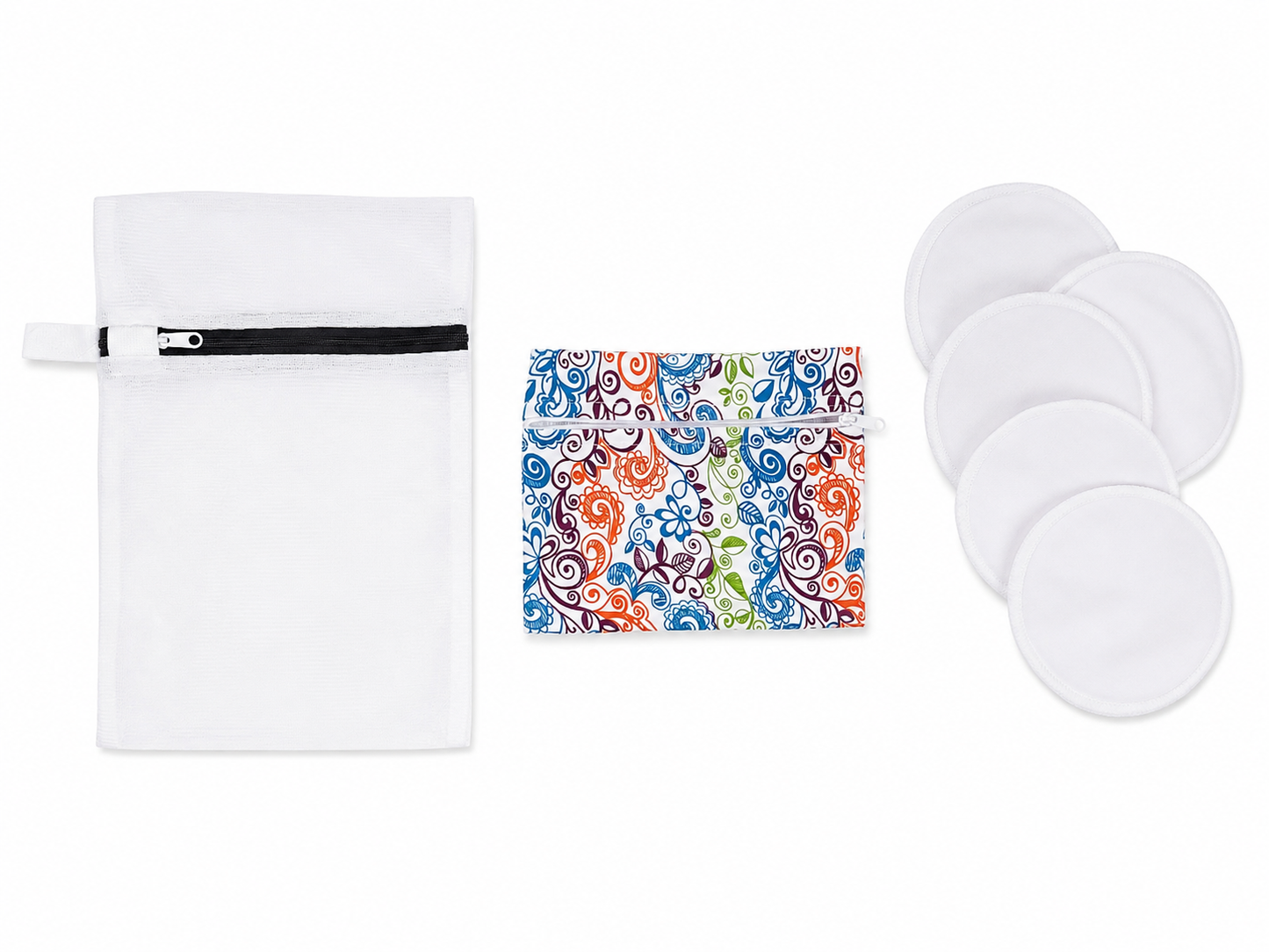 Pads Reutilizables Desmaquillantes con Bolsa de Lavado y Estuche.