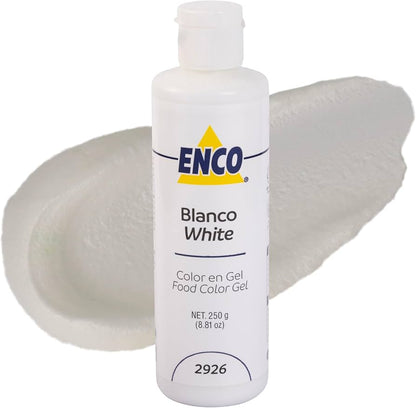 Colorante alimentario en gel blanco, modelo 2926, viene en una botella de 250 gramos (8.81 oz)