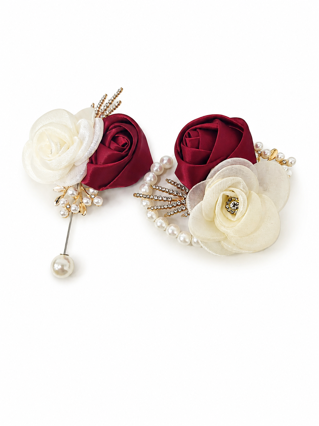 Set de Broches Florales Decorativas para Ropa y Accesorios.