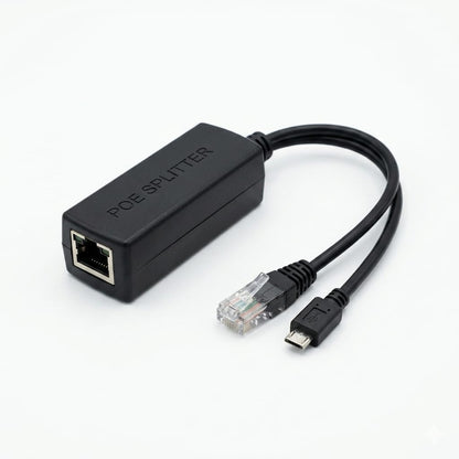 Divisor PoE activo Power Over Ethernet de 48 V a 5 V 2,4 A con conector micro USB para Raspberry Pi B B+ 2 3