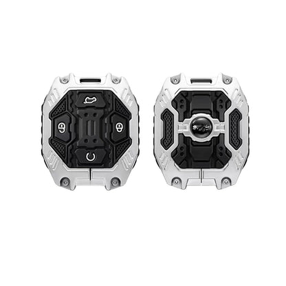 Funda protectora de metal estilo mecha para la llave inteligente de un vehículo Jetour T2 Traveler (2023-2025).