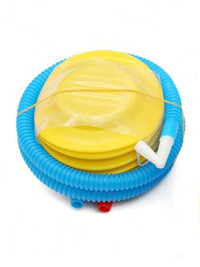 Bomba de pie portátil para inflar artículos como piscinas, flotadores o globos.