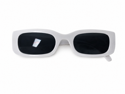 Gafas de Sol Rectangulares Blancas Vintage – Lentes Retro Fashion para Mujer y Hombre.