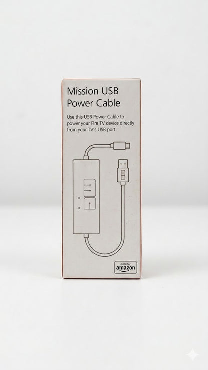 Cable de alimentación USB Permite alimentar tu dispositivo Fire TV directamente desde el puerto USB de tu televisor.
