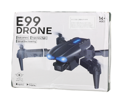 dron E99 con cámara dual y capacidad de vuelo por trayectoria.