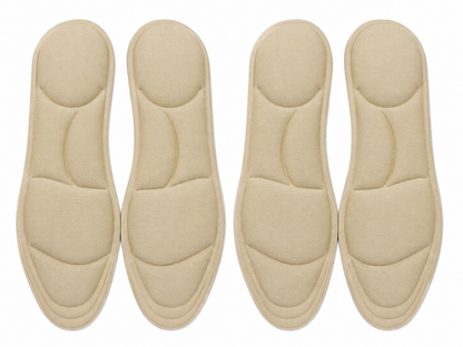 Plantillas Ortopédicas de Espuma para Calzado Color Beige, Set de 2 Pares, 37-38 talla.