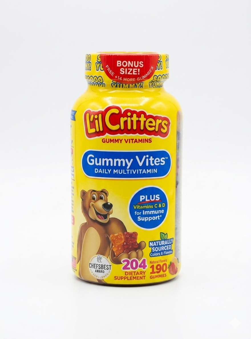 Gomitas multivitamínicas diarias para niños.
