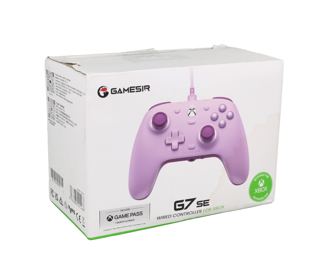 Mando cableado para Xbox en color violeta