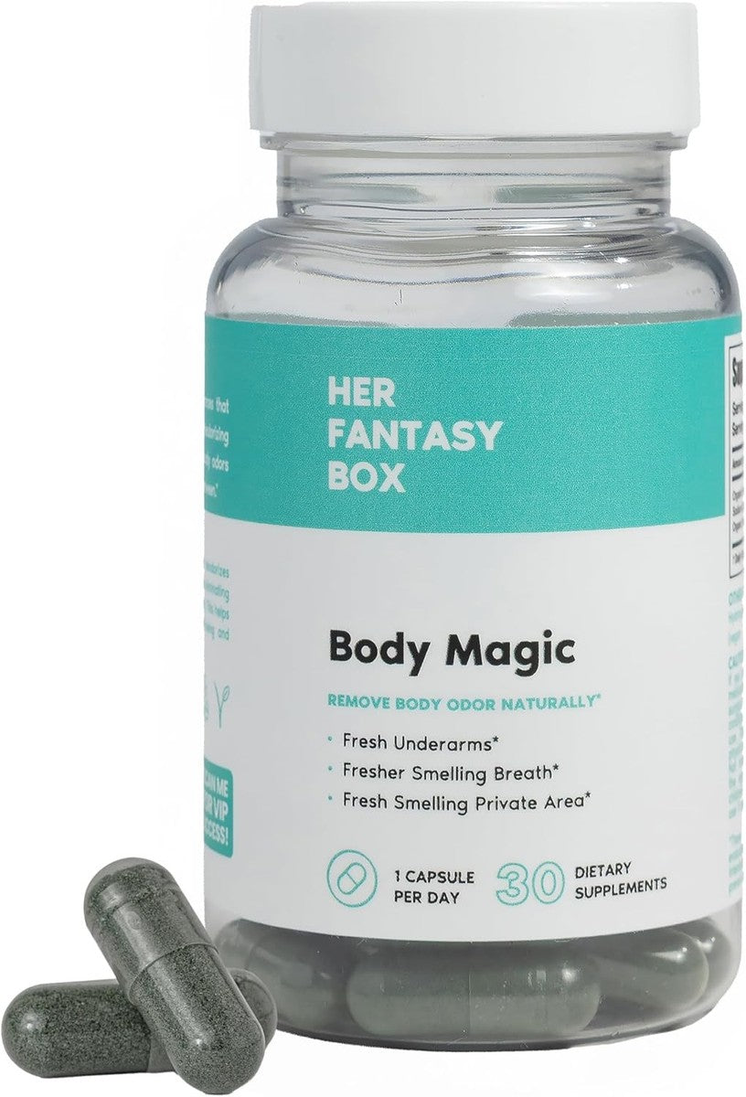 Suplemento es Body Magic, diseñado para ayudar a reducir olores corporales desde el interior.