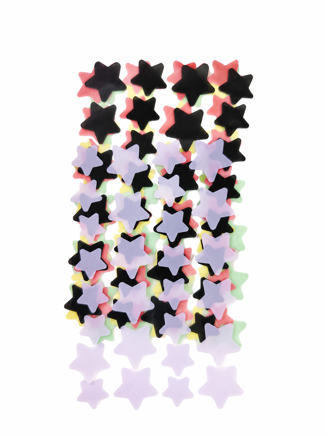 Calcomanías Decorativas de Estrellas Multicolor para Manualidades y Scrapbooking.
