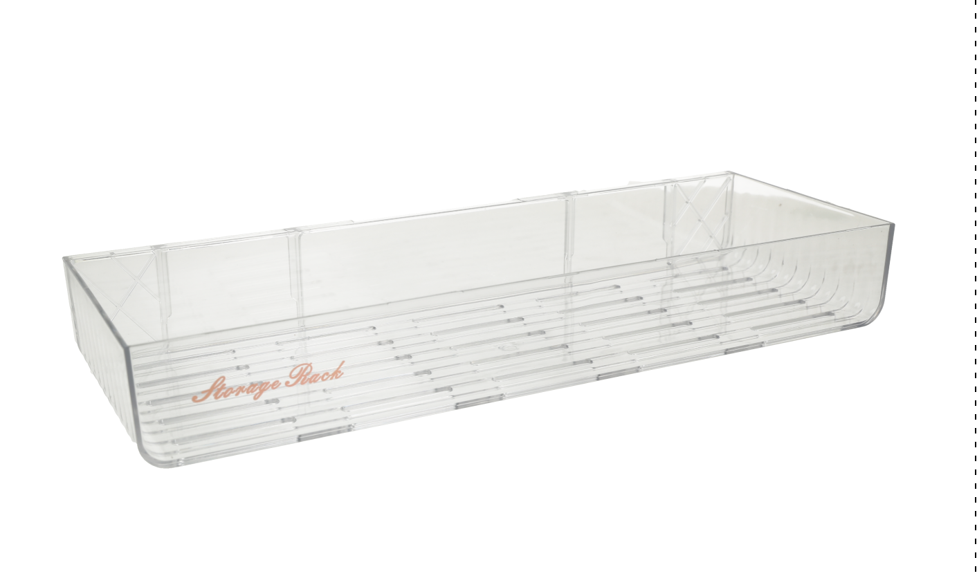 Bandeja organizadora transparente para refrigerador o despensa