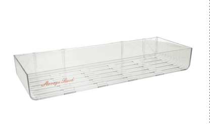 Bandeja organizadora transparente para refrigerador o despensa