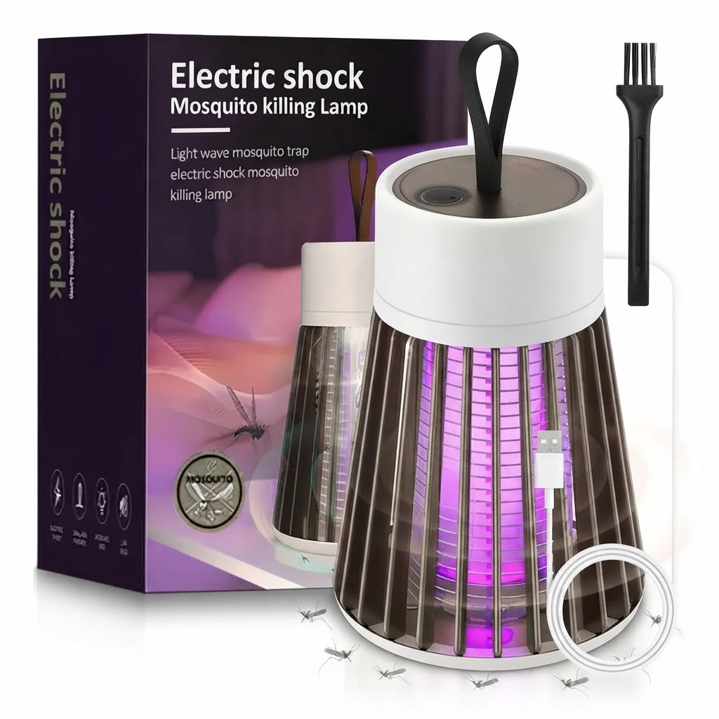 lámpara eléctrica portátil antimosquitos.