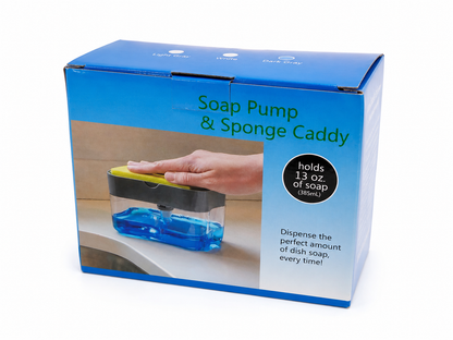 Dispensador de Jabón para Cocina con Porta Esponja Integrado.